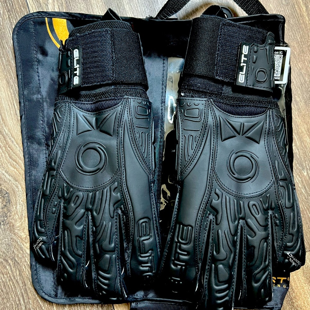 New never used, Elite Sport goalkeeper gloves.